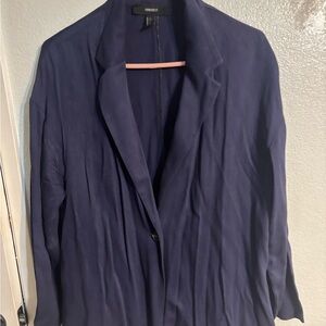 Forever 21 Blue Blazer Lightweight Suit Jacket